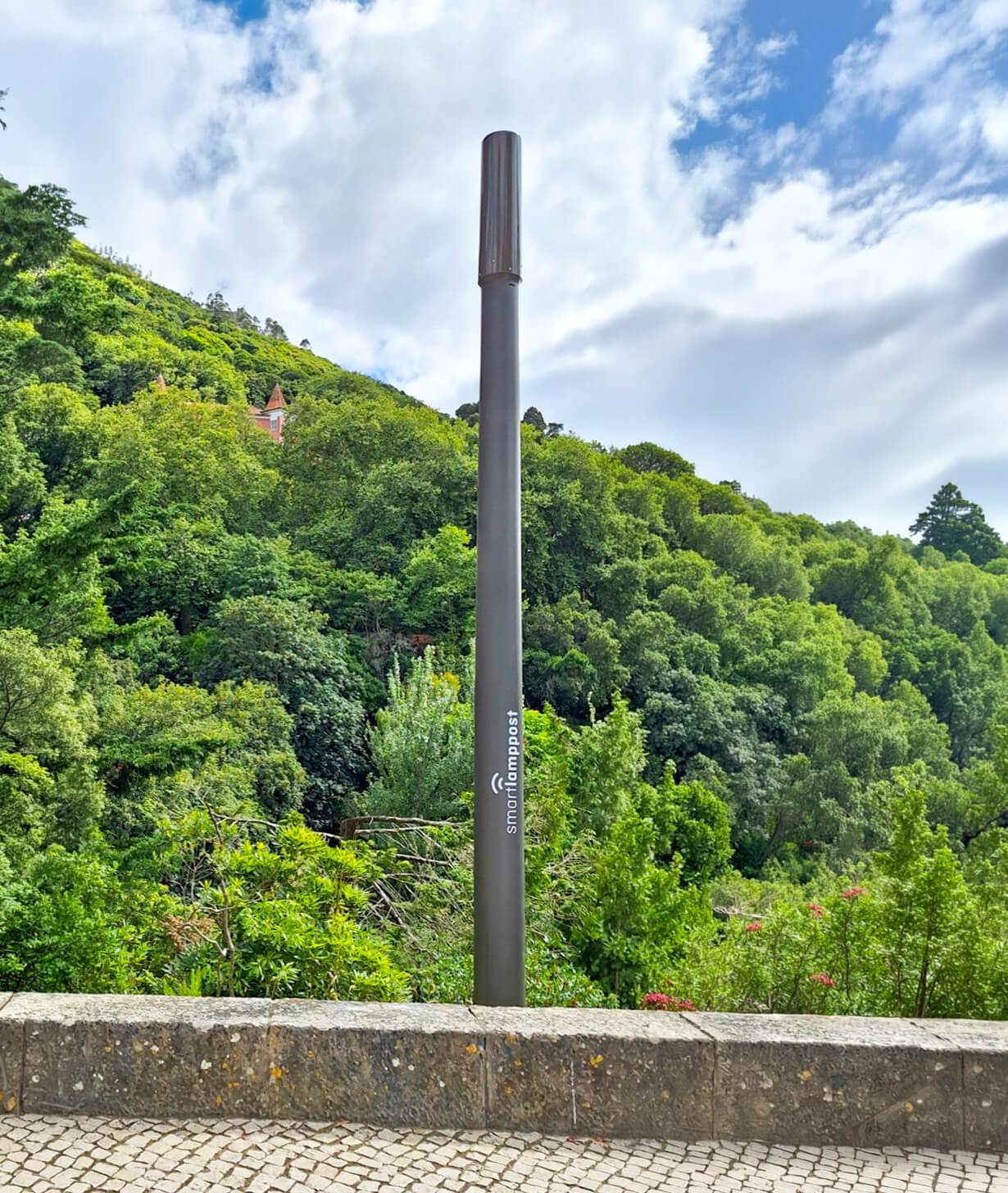Smartlamppost pole hosting public Wi-Fi in Sintra
